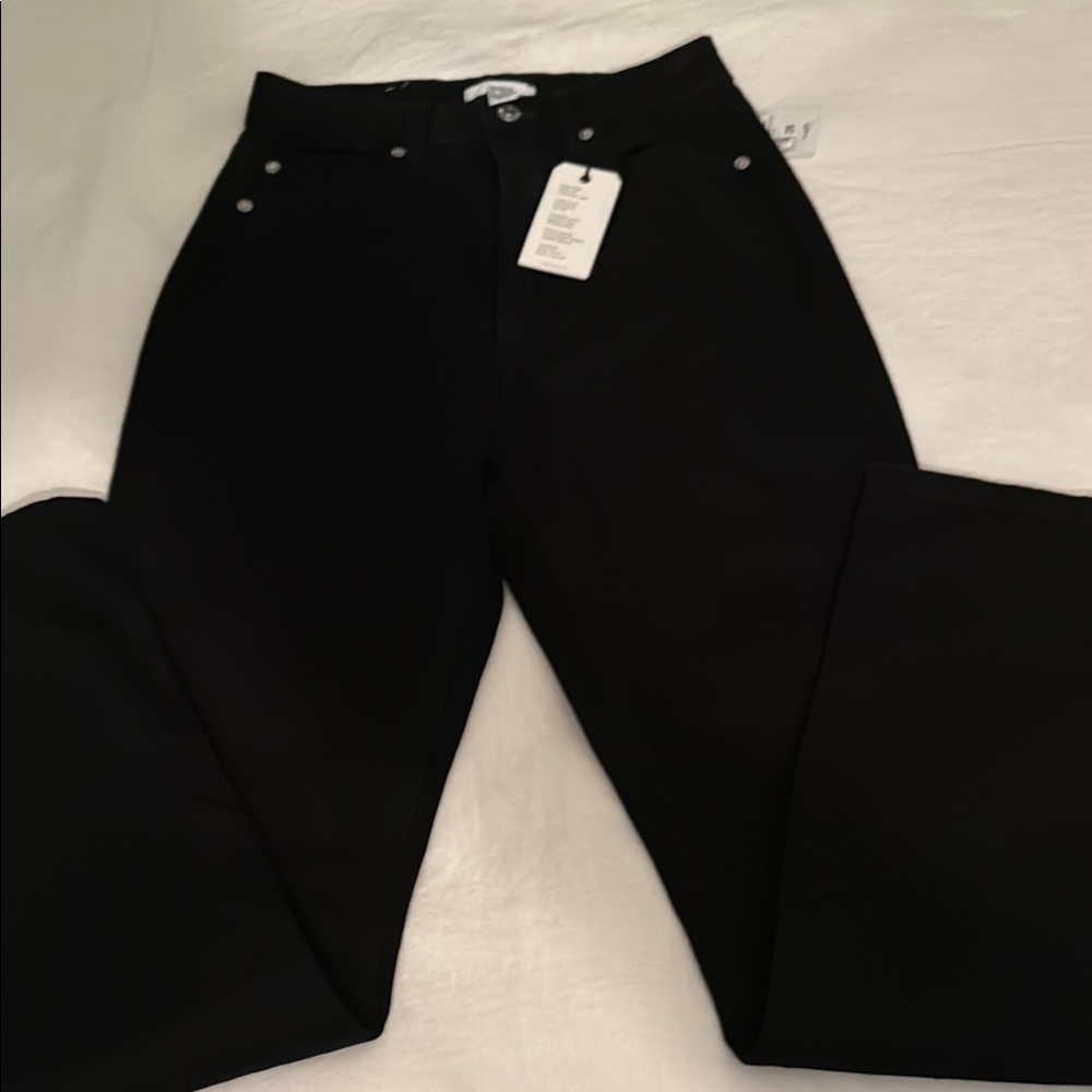 Black Straight-Leg Pants